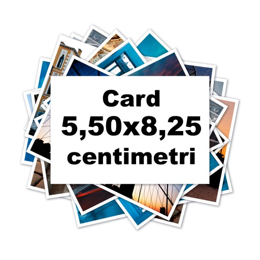 Poze magnetice format card 5,50x8,25 cm pe hartie lucioasa glossy sau mata