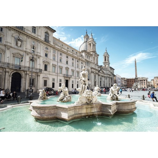 Roma - Piazza Navona - Fontana Del Moro