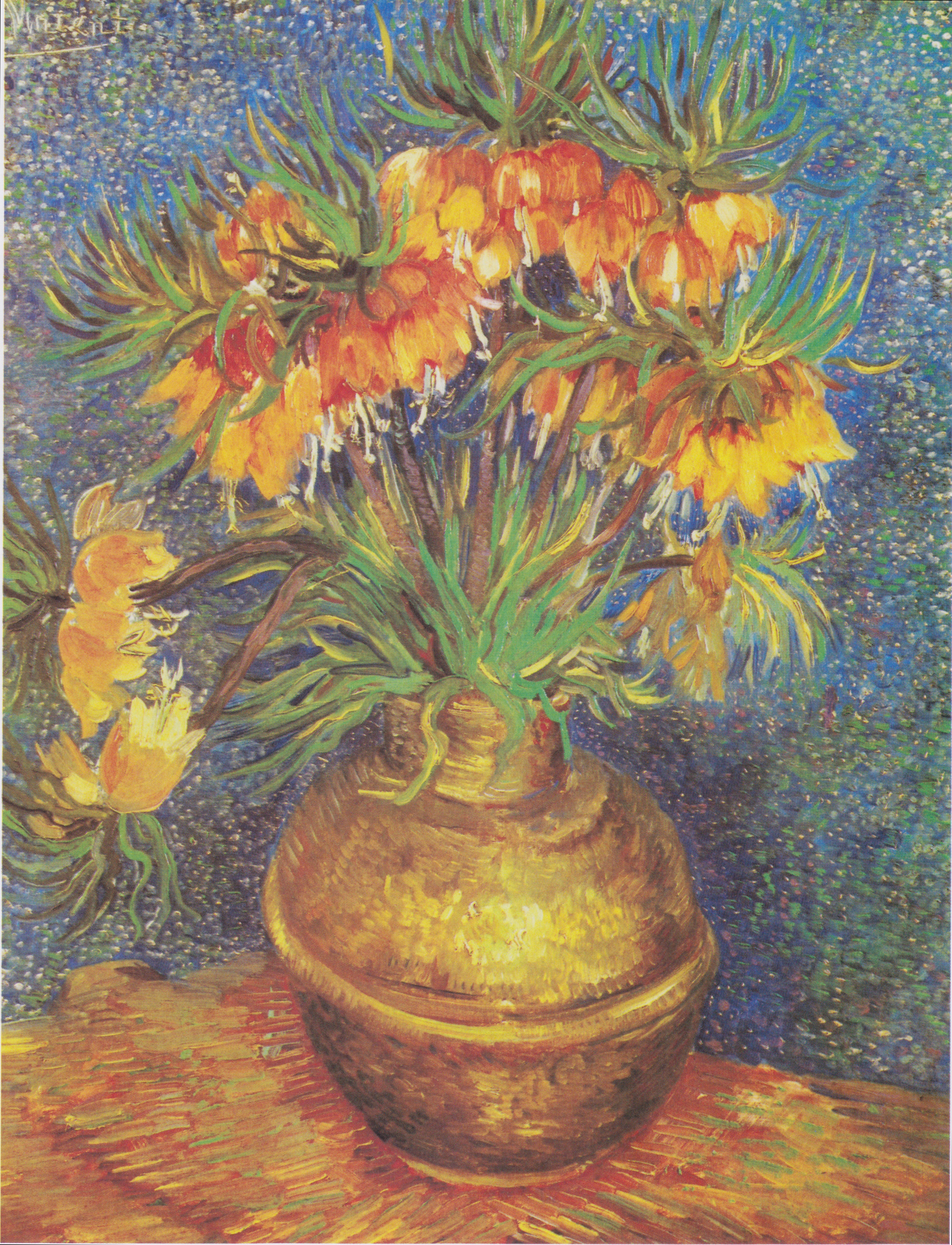Tablou Bujori In Vaza De Cupru Vincent Van Gogh Fotoprinter Ro