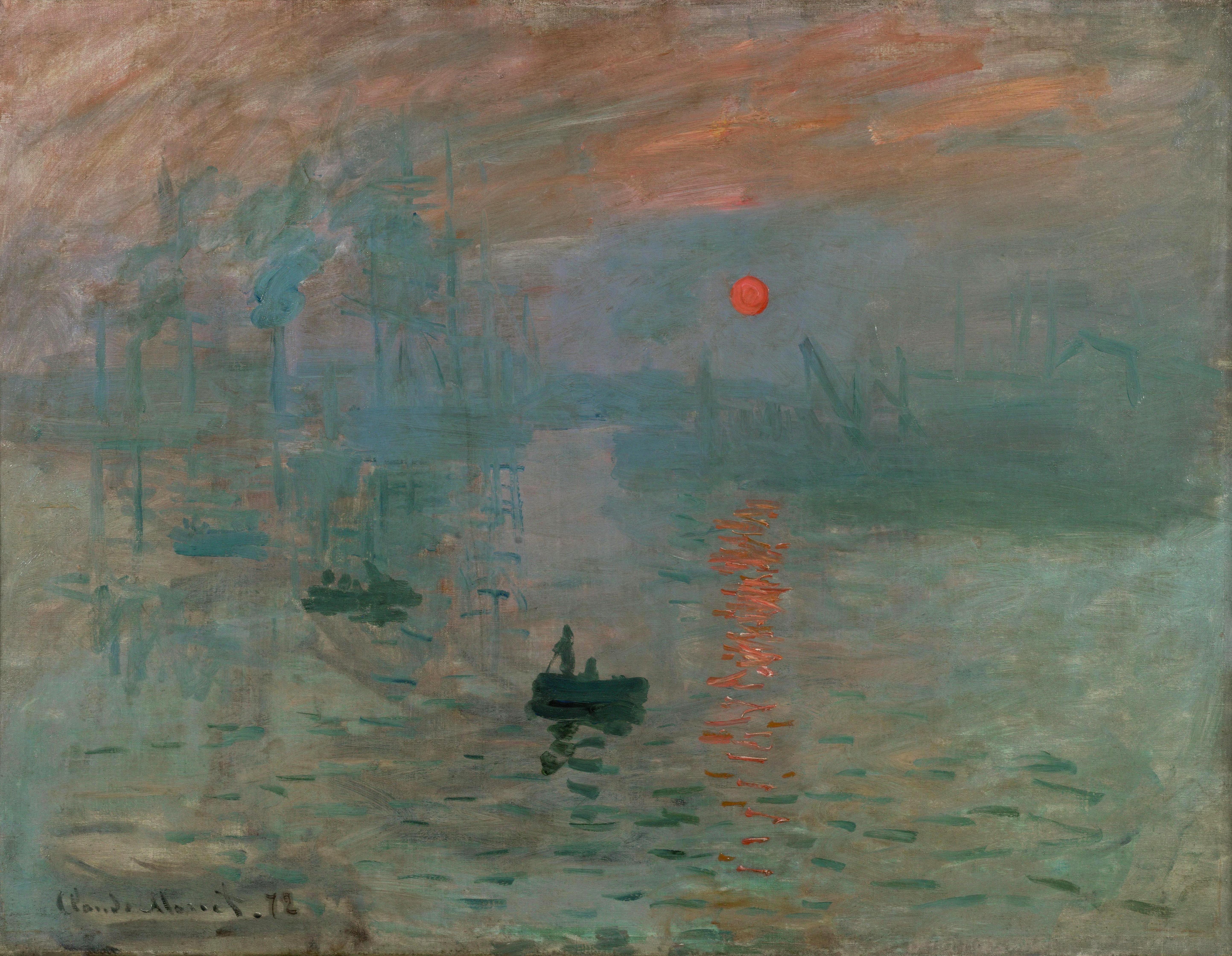 Tablou Impresie La Rasarit De Soare Claude Monet Fotoprinter Ro
