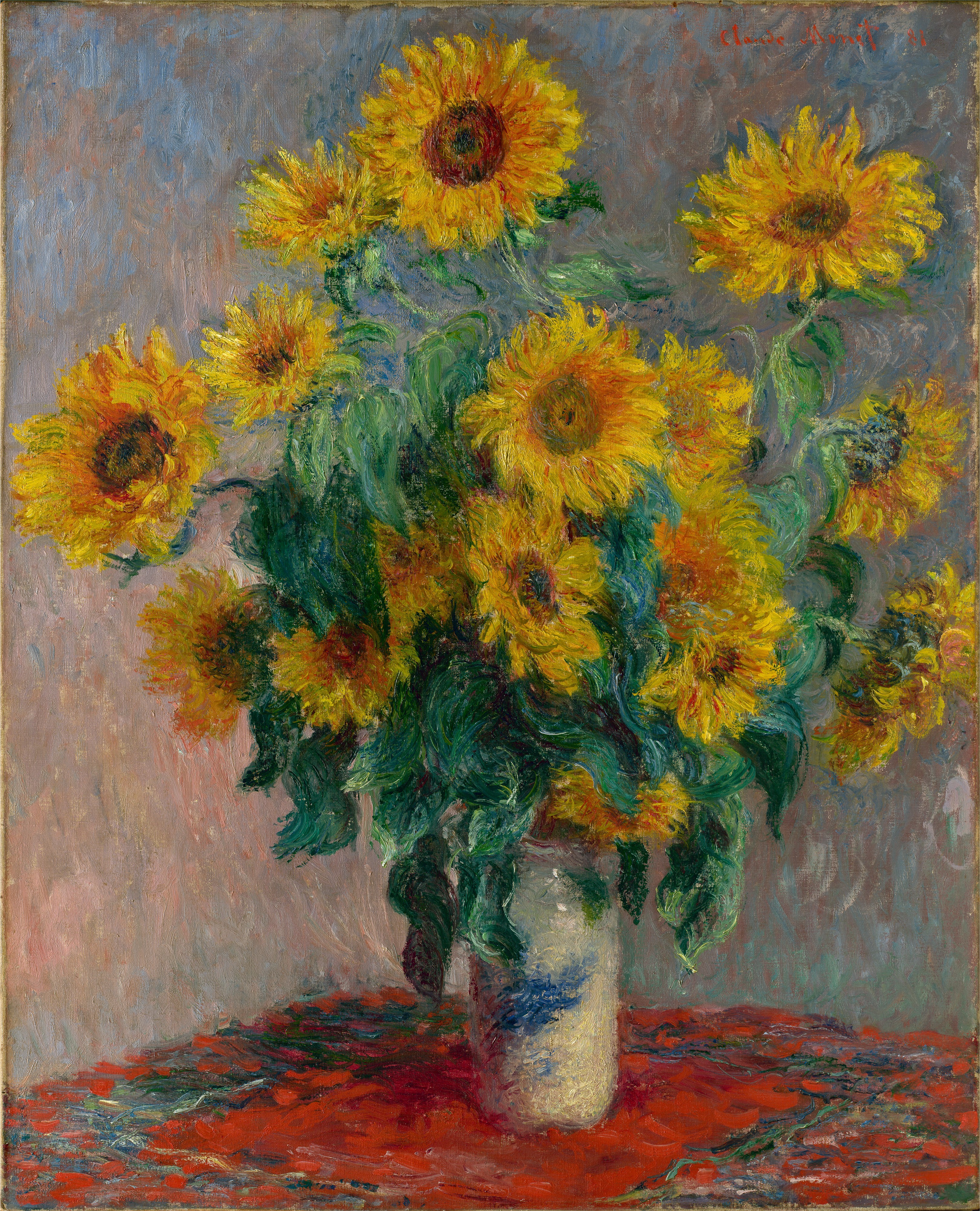 Buchet De Floarea Soarelui După Claude Monet Fotoprinter Ro