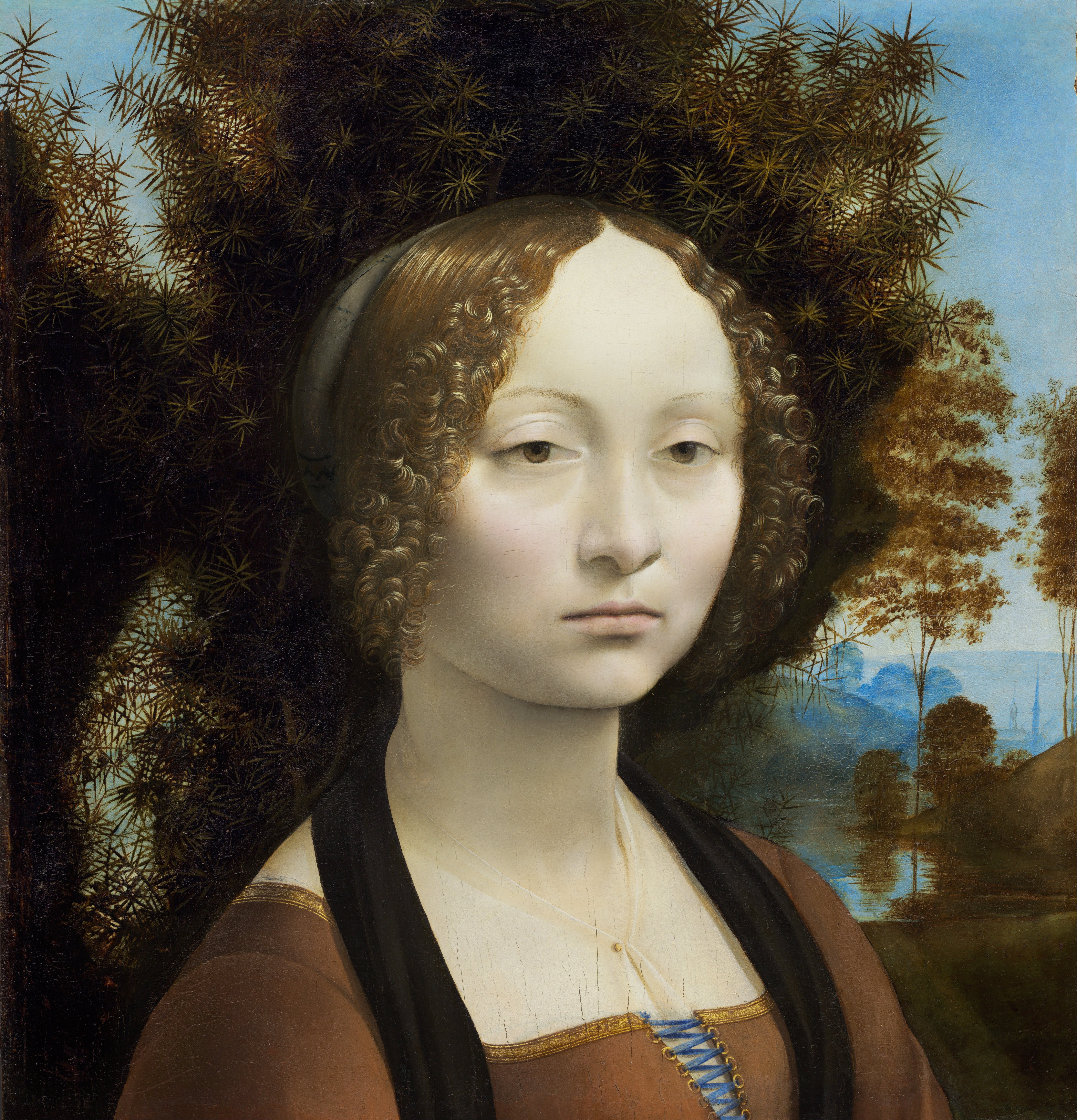 Tablou Portretul Ginevrei De Benci Leonardo Da Vinci Fotoprinter Ro