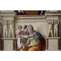 Tablou Delphic Sibyl - Michelangelo Buonarroti