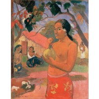 Tablou Femeie ținand un fruct - Paul Gauguin
