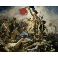 Tablou Libertatea conducand poporul - Eugene Delacroix