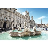 Roma - Piazza Navona - Fontana Del Moro