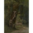 Tablou Cerb în pădure - Gustave Courbet