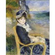 Tablou Femme assise au bord de la mer - Pierre Auguste Renoir