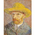 Van Gogh - Autoportret 1887 cu pălărie de paie